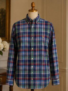 Ralph Lauren Youth XL Plaid Button Down | Classic Preppy | Old Money Coastal